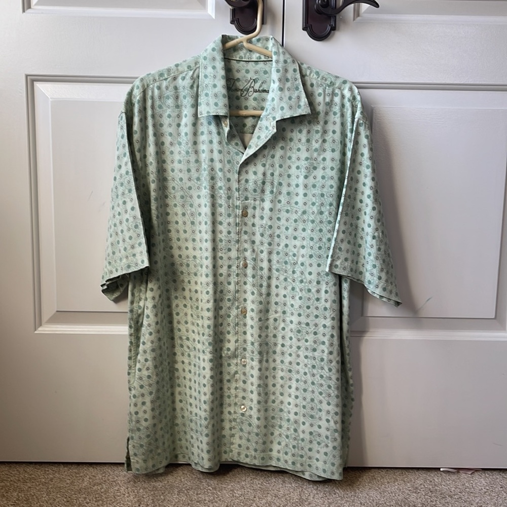 Tommy Bahama Short Sleeve Button Down Silk Shirt